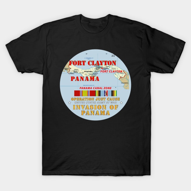 Just Cause - Ft Clayton - CZ w Map w Svc Ribbons T-Shirt by twix123844